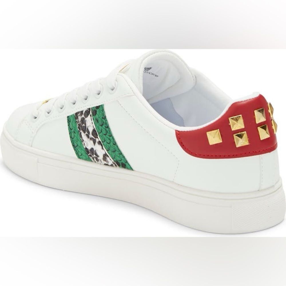 Roberto Cavalli Snake Embossed Pyramid Stud
Tennis Shoe